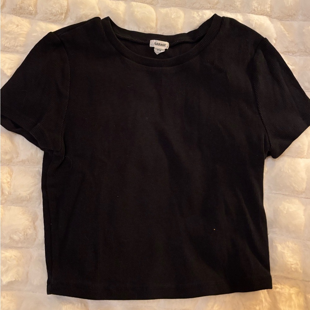 Garage Classic Black Short Sleeve Top